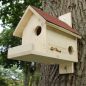 Preview: Eichhörnchen-Haus aus Massivholz mit Teerpappe