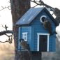 Preview: Wildlife Garden Schwedenhaus blau Vogel-/Futterhaus