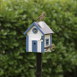 Preview: Wildlife Garden Schwedenhaus weiß-blau Vogel-/Futterhaus
