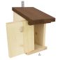 Preview: Vogelhaus Kohlmeise mit Thermo-Holzdach 34 mm