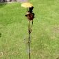Preview: Regenmesser Rabe mit Schirm Gartenstecker