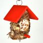 Preview: Knödel-Haus klein rot mit bestem Vogelfutter und Rindertalg