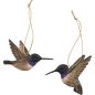 Preview: Schwarzkinnkolibri-Paar als Holzvögel von Wildlife Garden in 2 Flughaltungen