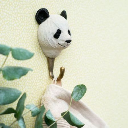 Wildlife Garden Haken Panda handgeschnitzt
