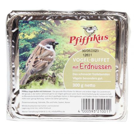 Pfiffikus Vogel-Buffet 300g Erdnuss-Energiekuchen