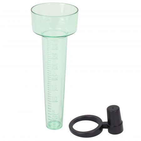 Regenmesser-Gefäß mit Halterung aus Kunststoff