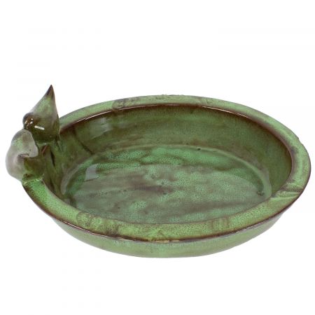 Vogeltränke Keramik oval grün Esschert Design