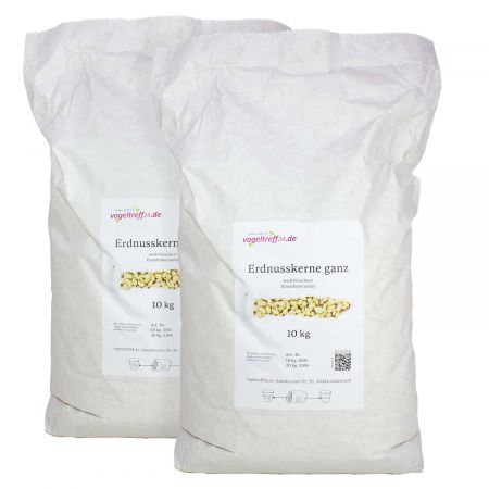 Erdnusskerne ganz 20 kg, weiß blanchiert (2 x 10 kg Säcke)