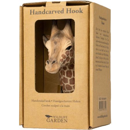 Wildlife Garden Haken Giraffe handgeschnitzt