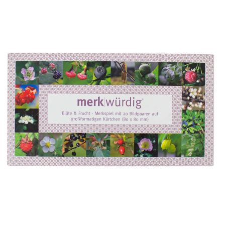 Merk-Spiel Blüte und Frucht 20 Bildpaare