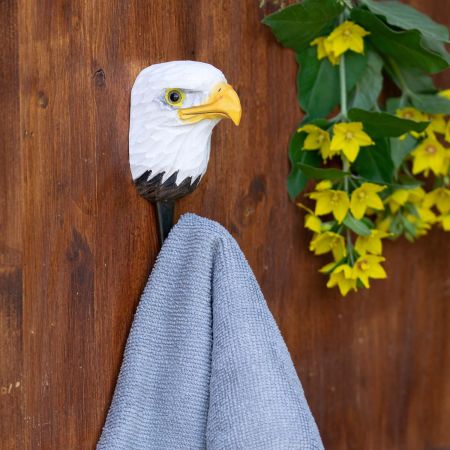 Wildlife Garden Haken Weißkopf-Seeadler handgeschnitzt