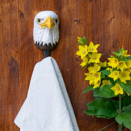 Wildlife Garden Haken Weißkopf-Seeadler handgeschnitzt