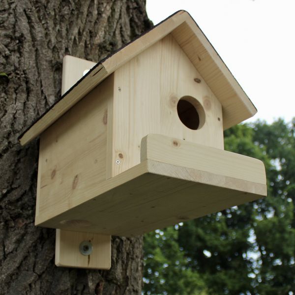 Eichhörnchen-Haus aus Massivholz mit Teerpappe