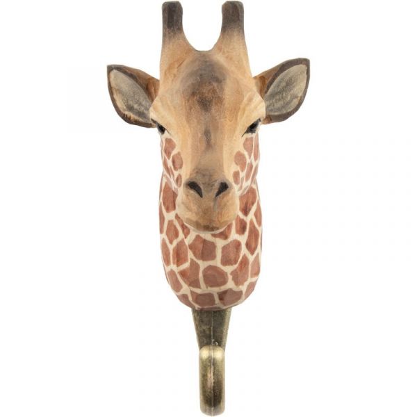 Wildlife Garden Haken Giraffe handgeschnitzt