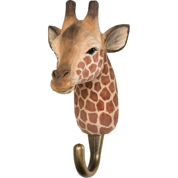 Wildlife Garden Haken Giraffe handgeschnitzt