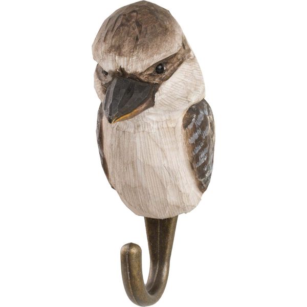 Wildlife Garden Haken Kookaburra handgeschnitzt