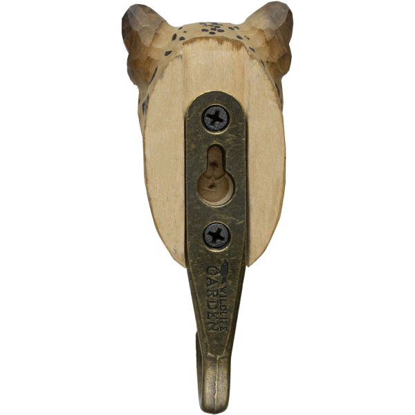 Wildlife Garden Haken Leopard handgeschnitzt