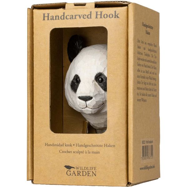 Wildlife Garden Haken Panda handgeschnitzt