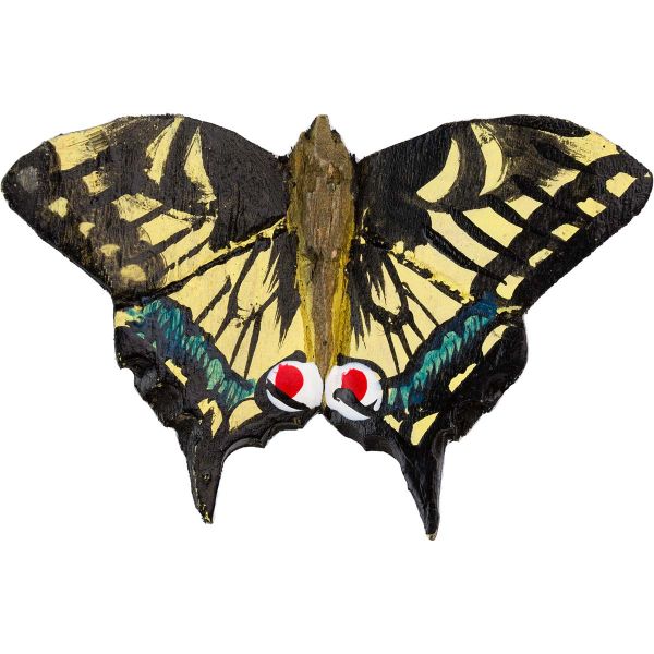 Schwalbenschwanz handgeschnitzter Schmetterling mit Magnet