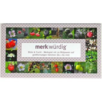 Merk-Spiel Blüte und Frucht 20 Bildpaare