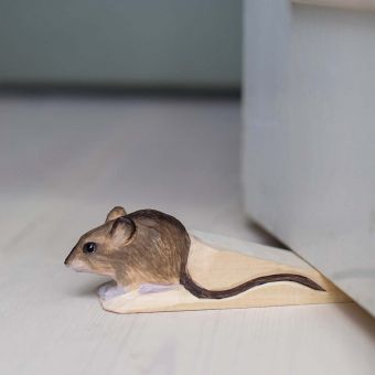 Türstopper Maus handgeschnitzt