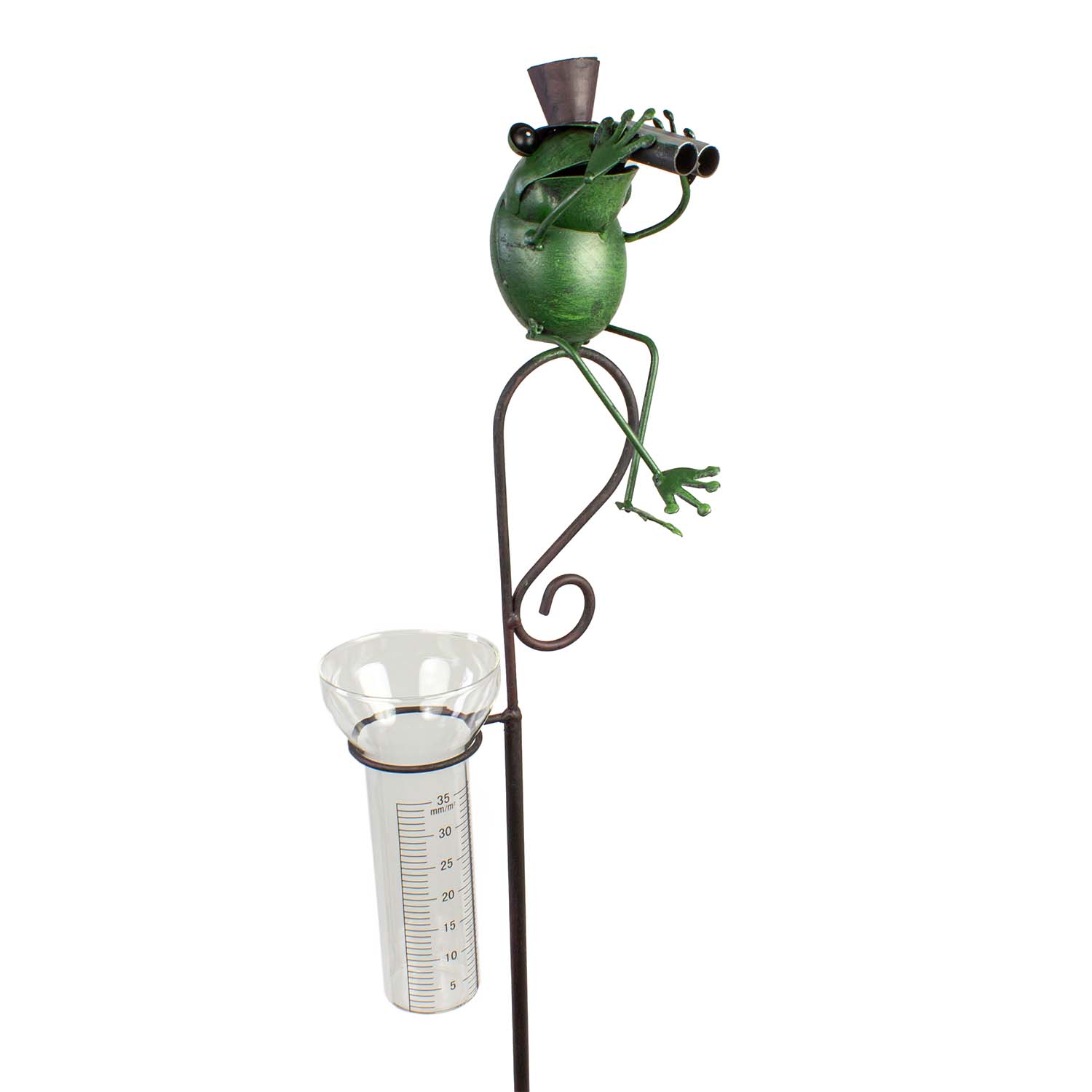 Regenmesser Frosch Florian mit Fernglas