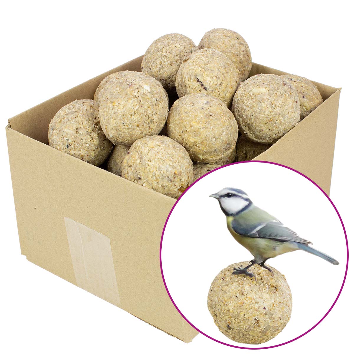 25 Meisenknödel mit Beeren und Insekten OHNE NETZ