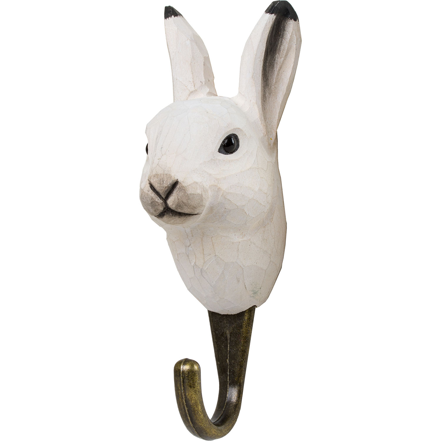 Wildlife Garden Haken Polarhase handgeschnitzt