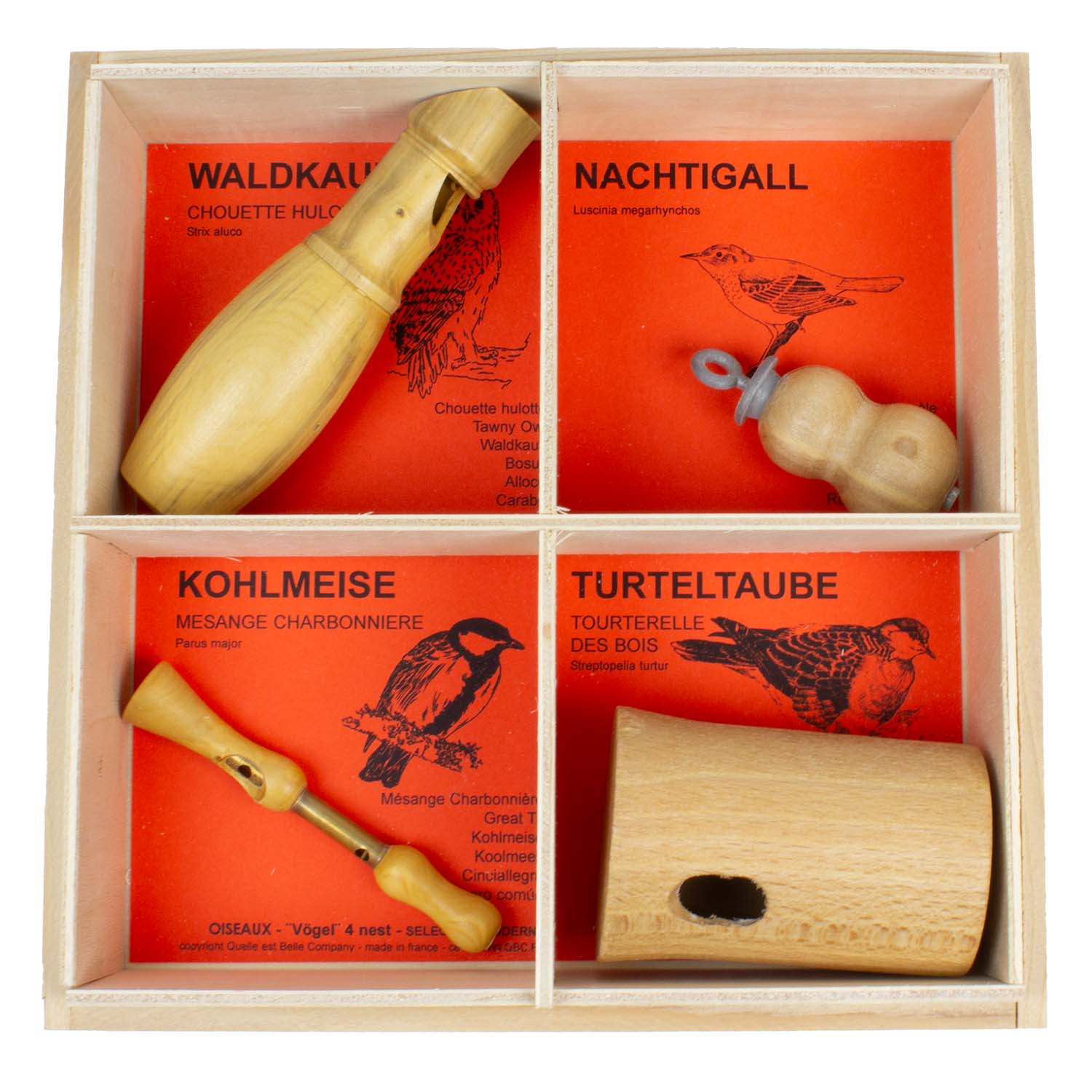 Vogelpfeifen 4 Nester - "Moderne"