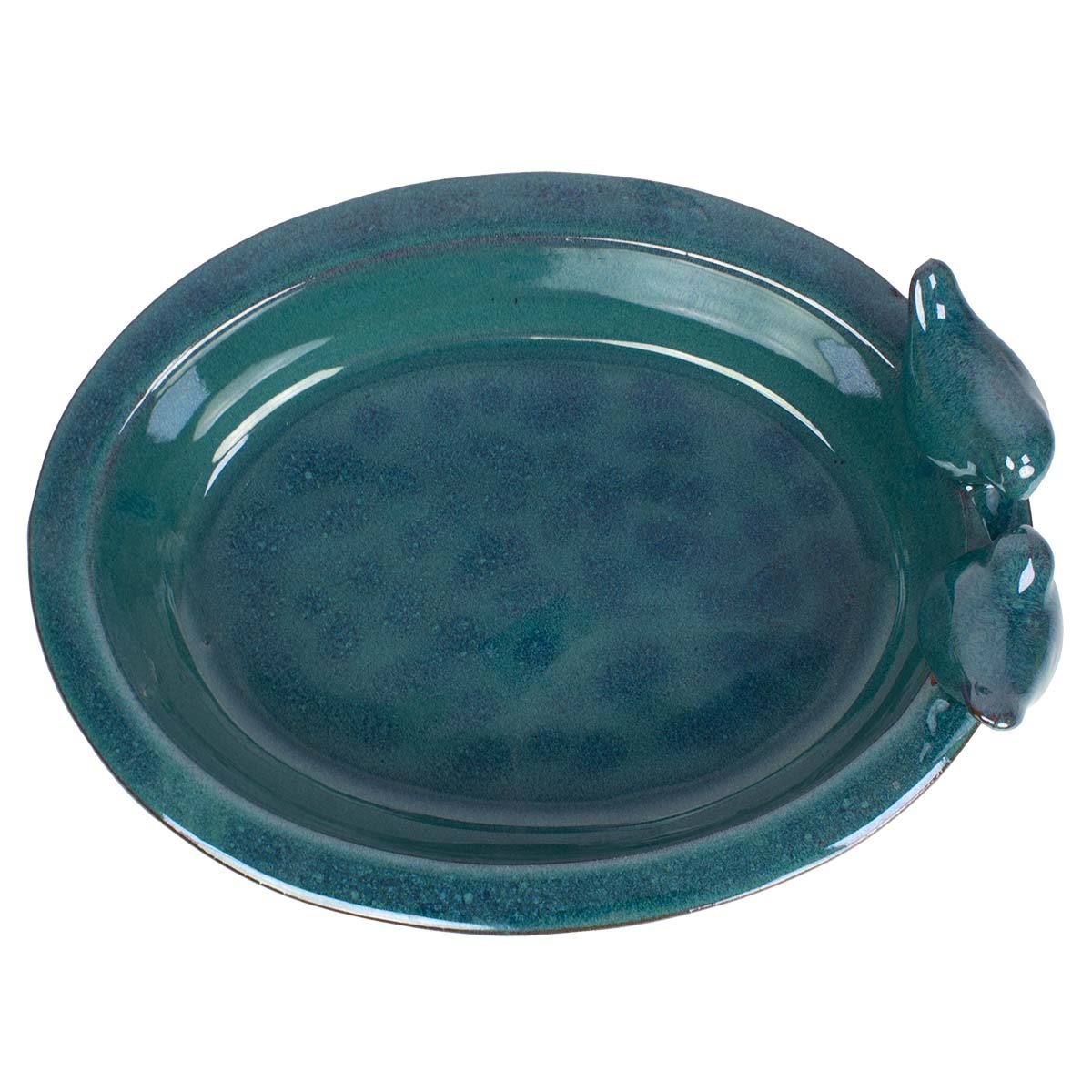 Vogeltränke Keramik oval blau/türkis,  Esschert Design