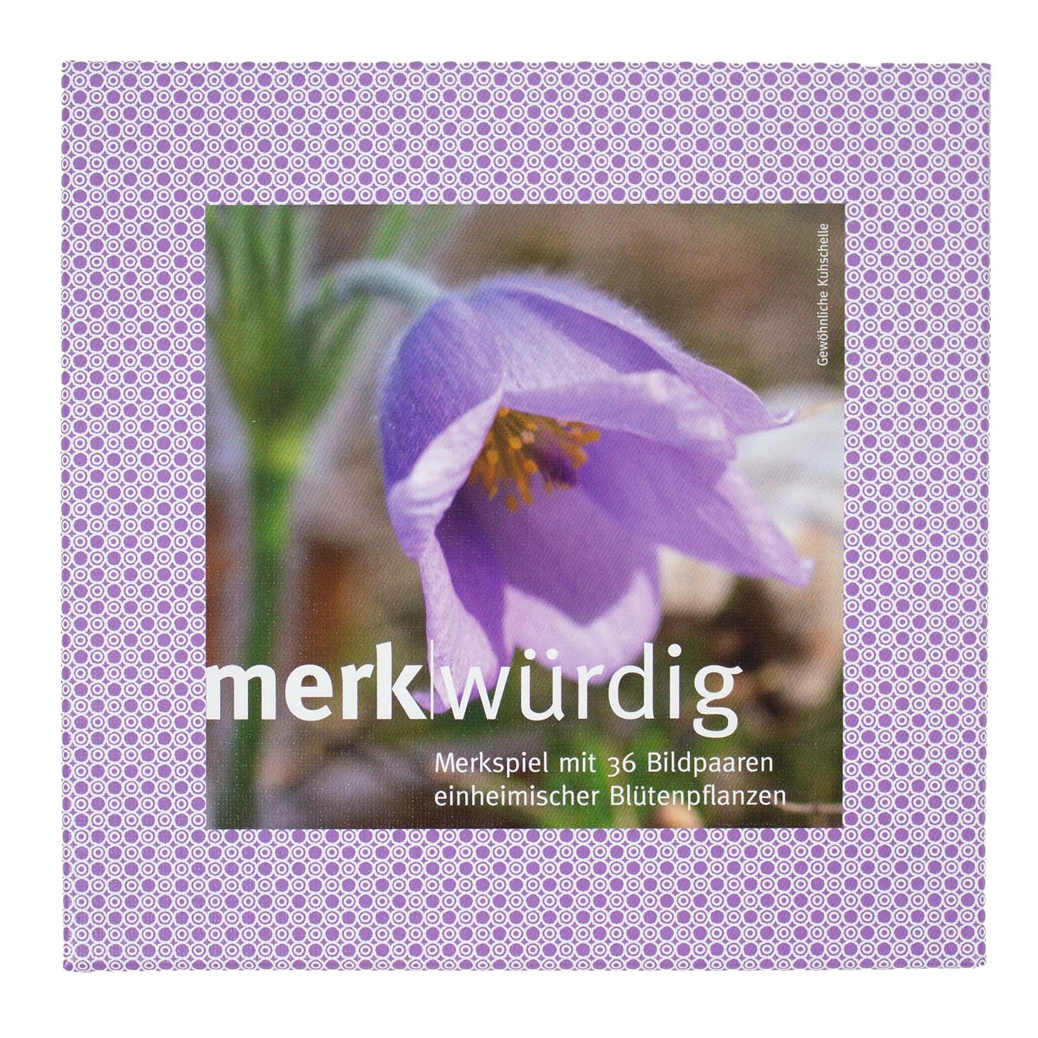Merk-Spiel einheimische Blütenpflanzen