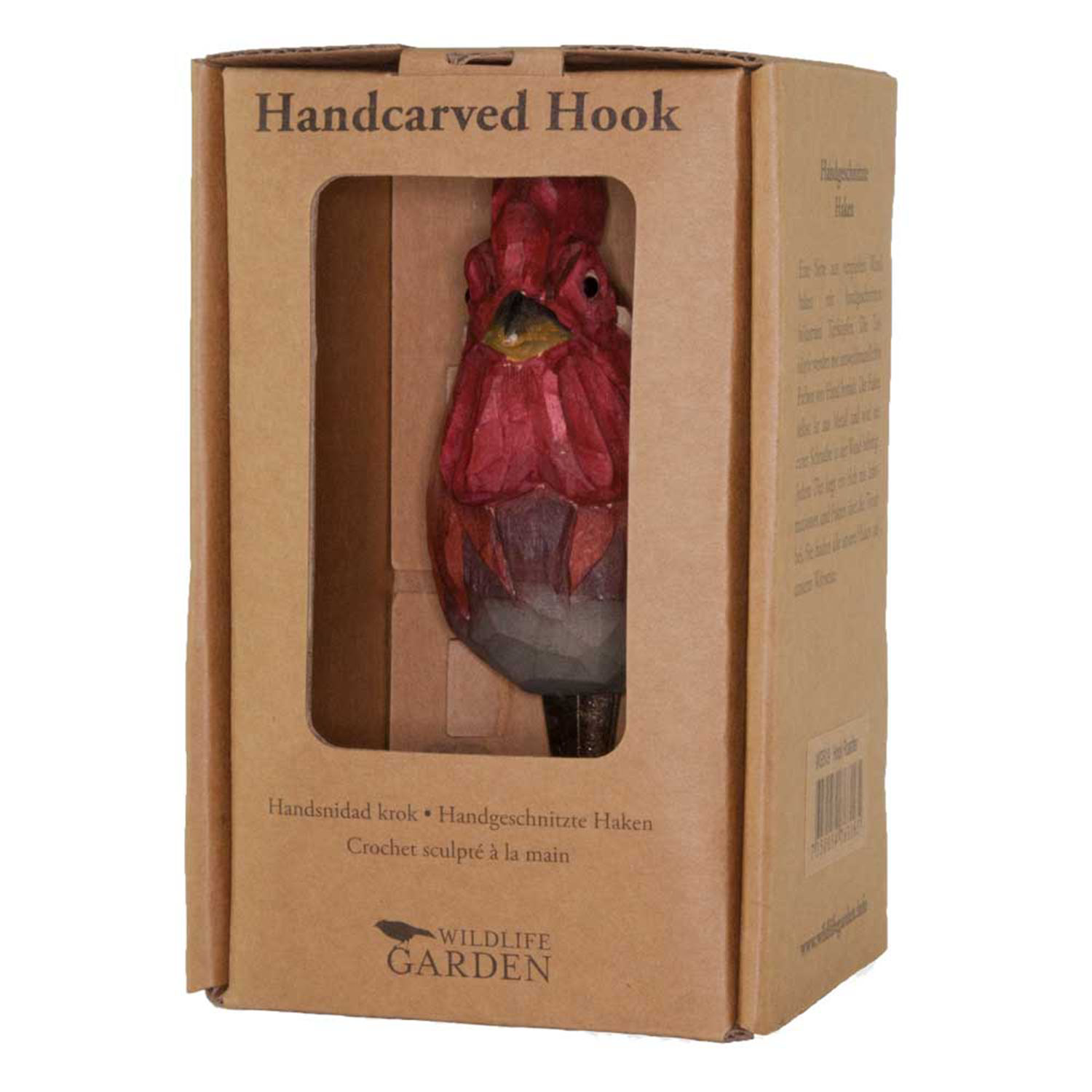 Wildlife Garden Haken Hahn handgeschnitzt