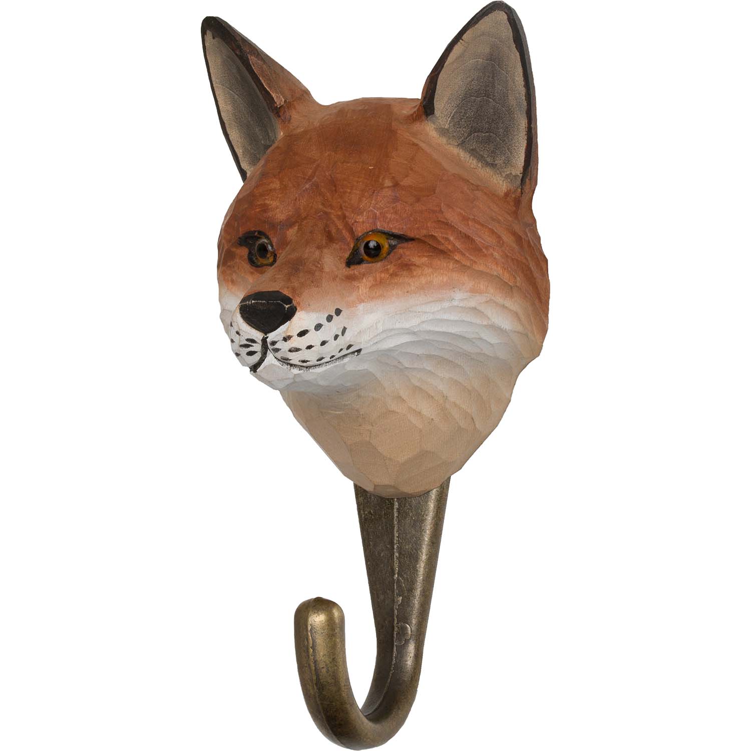 Wildlife Garden Haken Fuchs handgeschnitzt