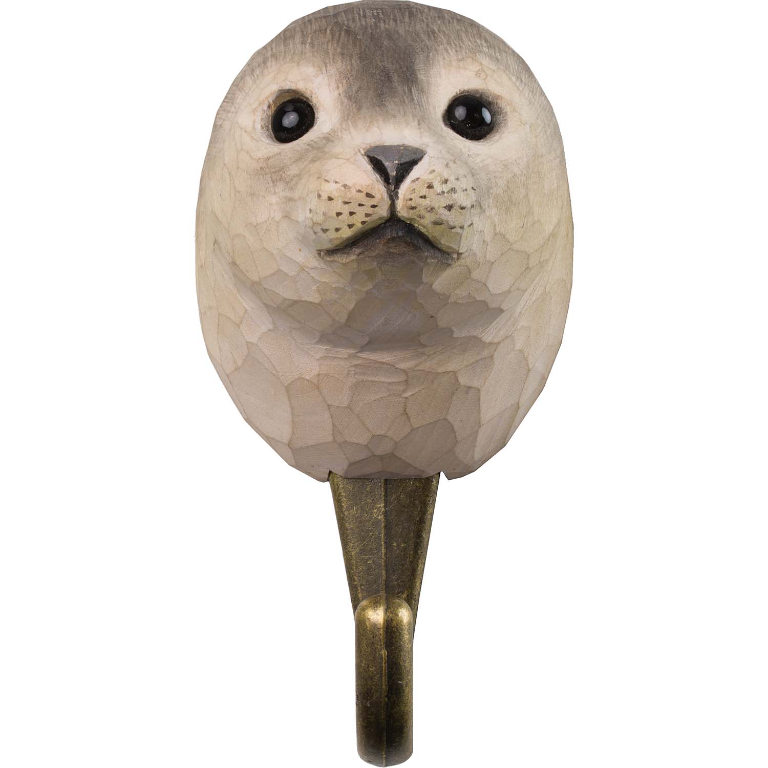 Wildlife Garden Haken Robbe handgeschnitzt