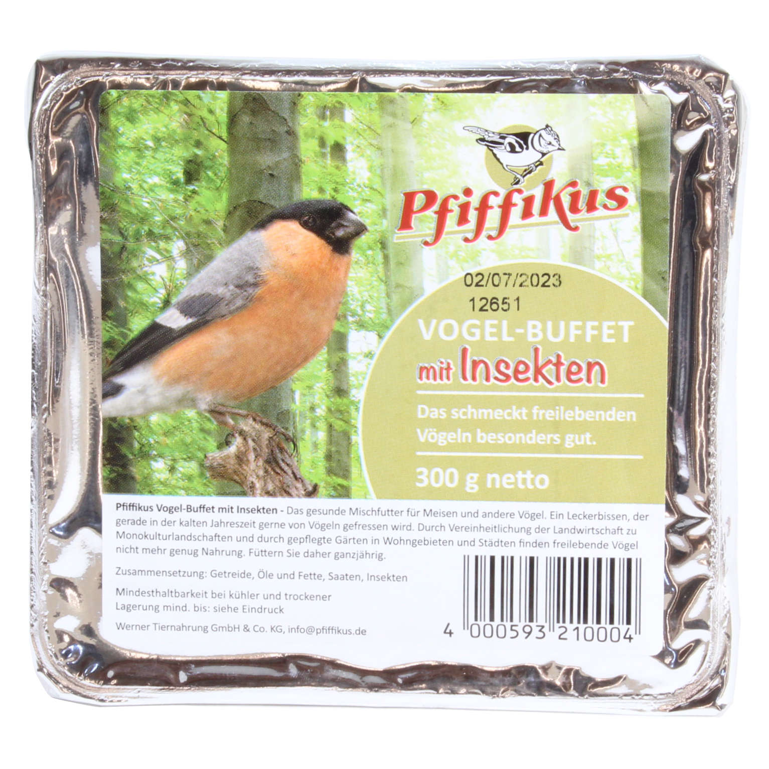 Pfiffikus Vogel-Buffet 300g Insekten-Energiekuchen