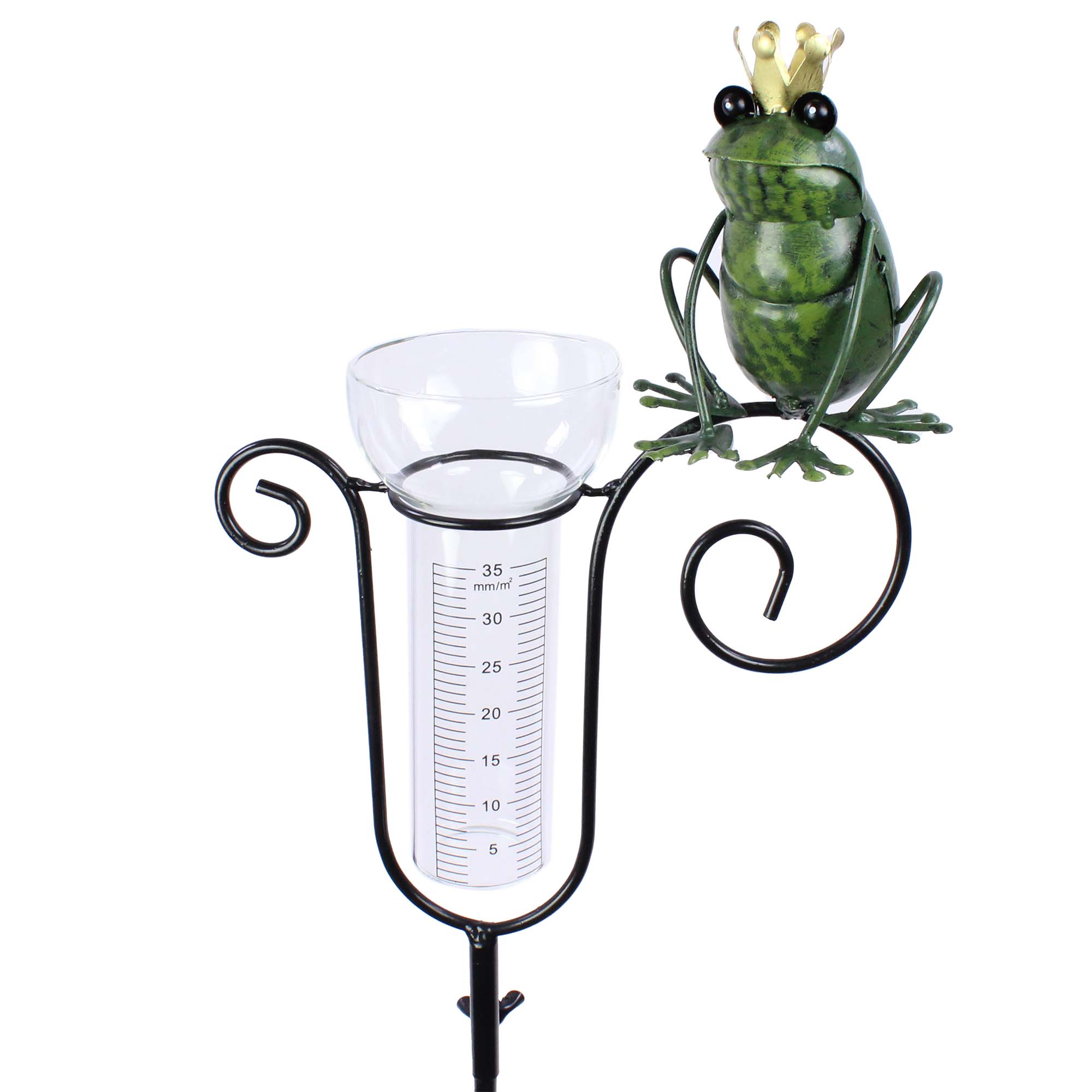 Regenmesser Froschkönig Gartenstecker