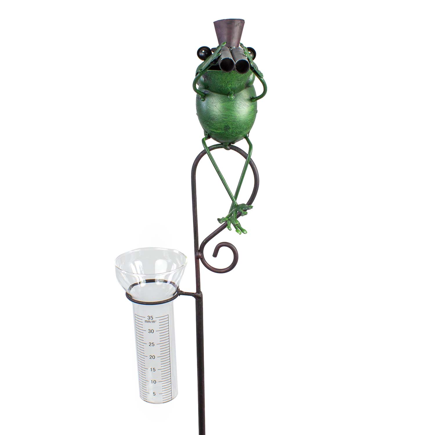Regenmesser Frosch Florian mit Fernglas