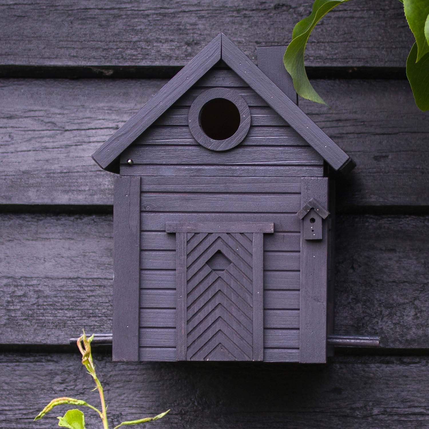 Schwedenhaus Rußschwarz - Vogel-/Futterhaus