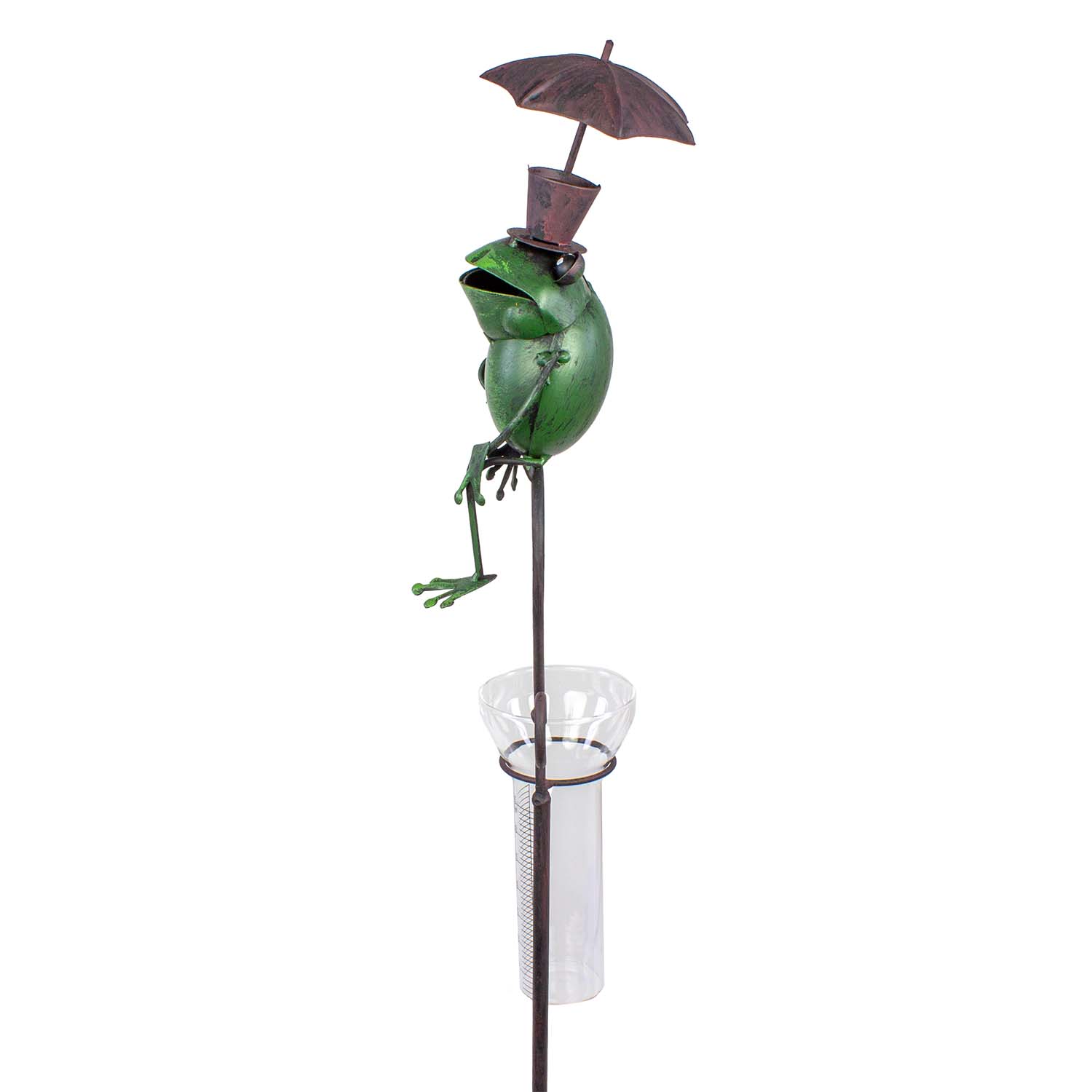 Regenmesser Frosch Fritz mit Schirm