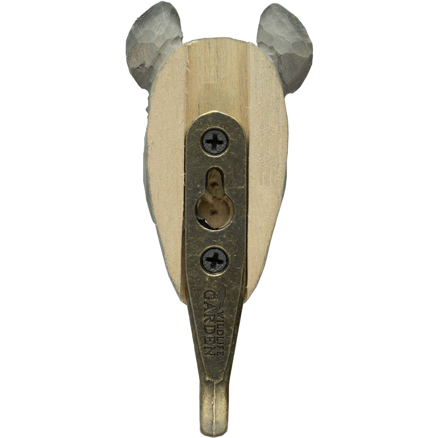 Wildlife Garden Haken Nashorn handgeschnitzt