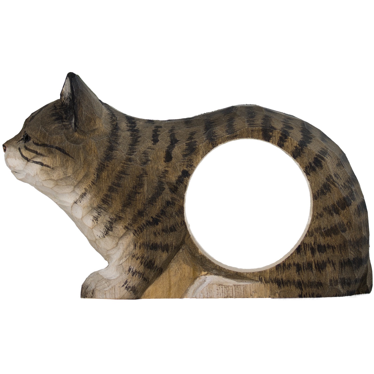 Serviettenring Katze handgeschnitzt