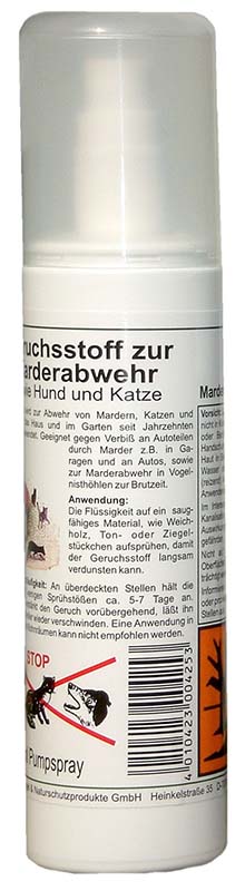Geruchsstoff zur Marderabwehr (auch Hund und Katze)