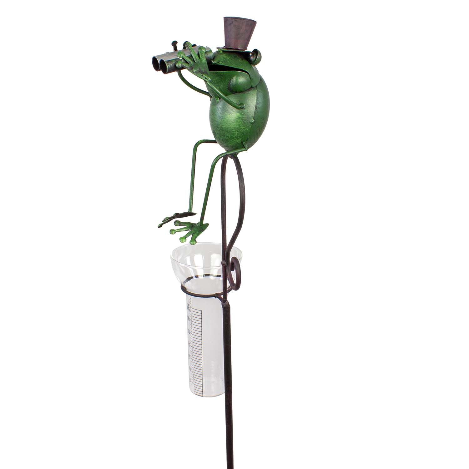 Regenmesser Frosch Florian mit Fernglas