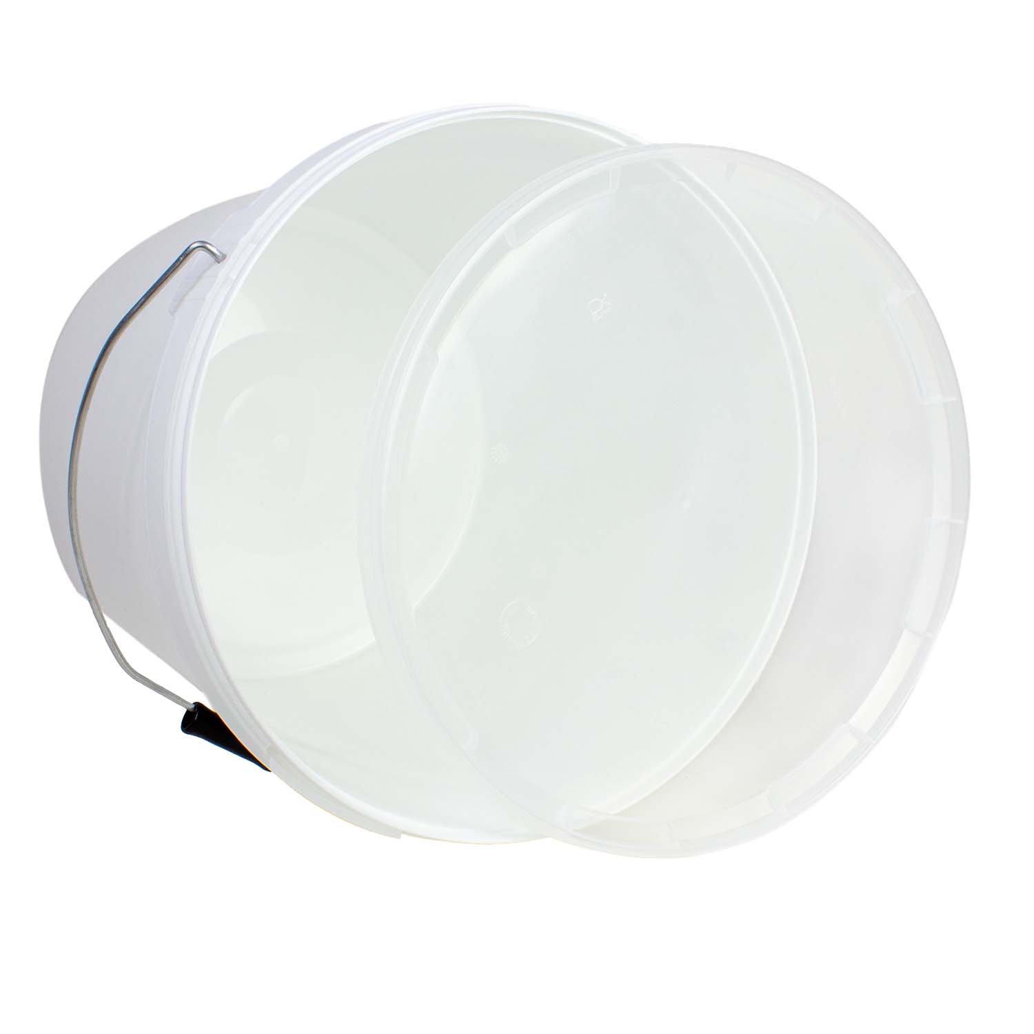 Futtereimer für Vogelfutter klein mit transparentem Deckel (12 L)