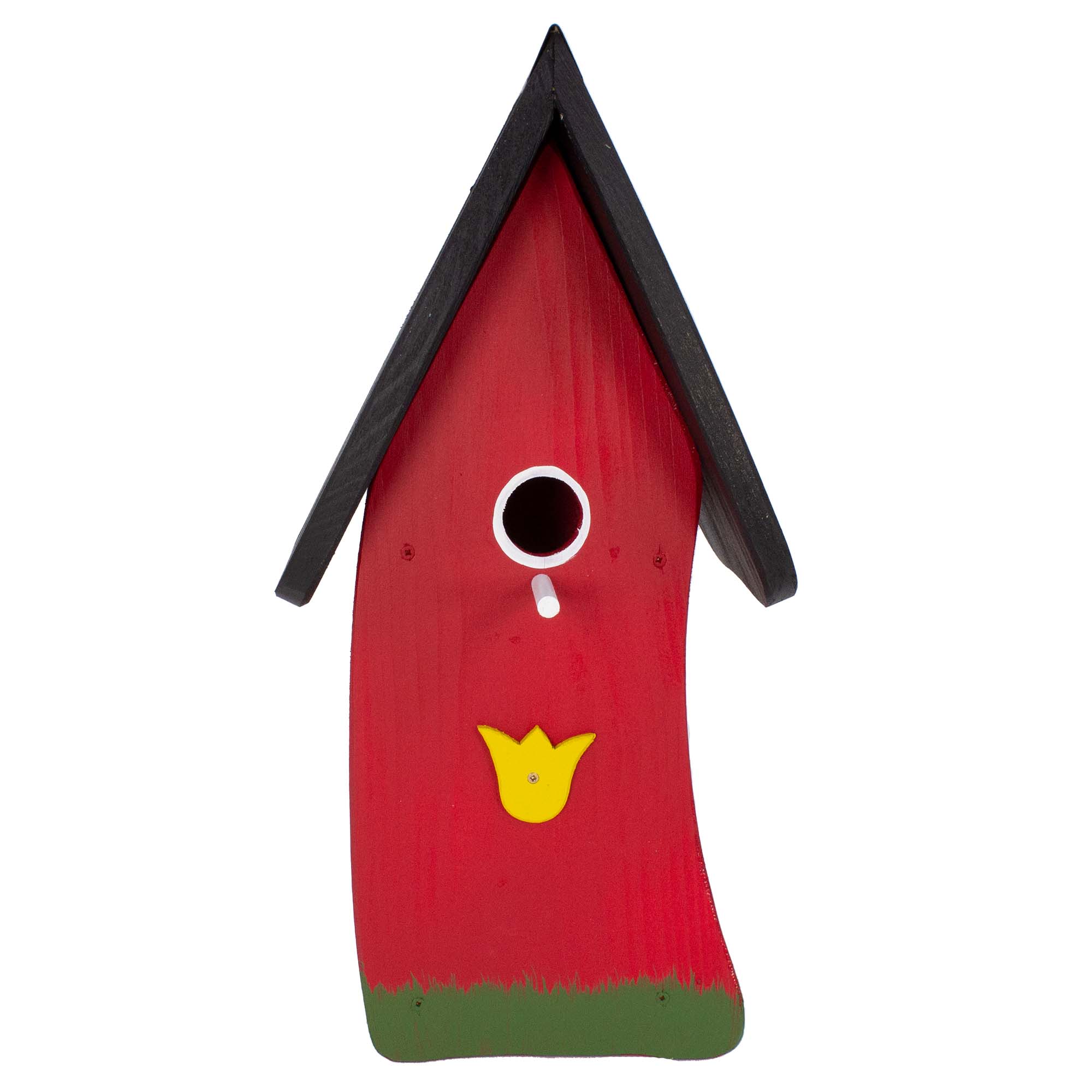 Vogelvilla Nistkasten rot mit Tulpe