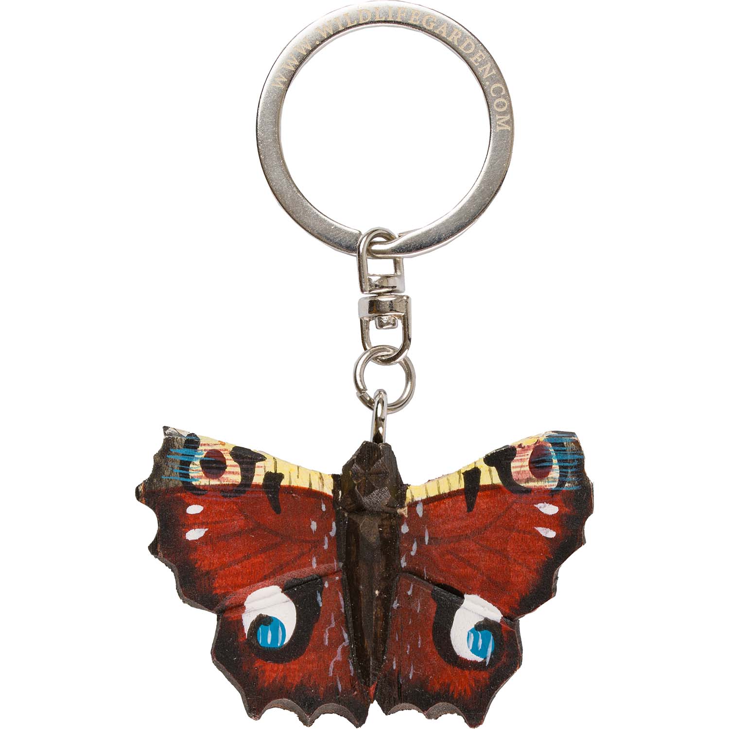 Schmetterling handgeschnitzter Schlüsselanhänger