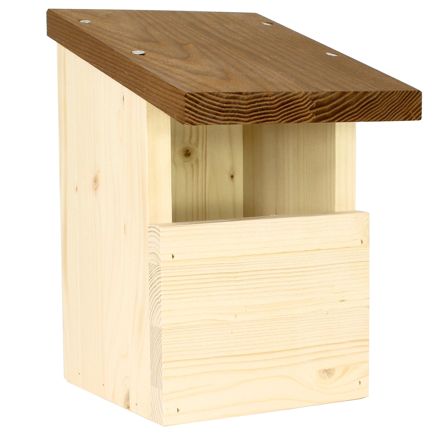 Nistkasten für Halbhöhlenbrüter mit Thermo-Holzdach