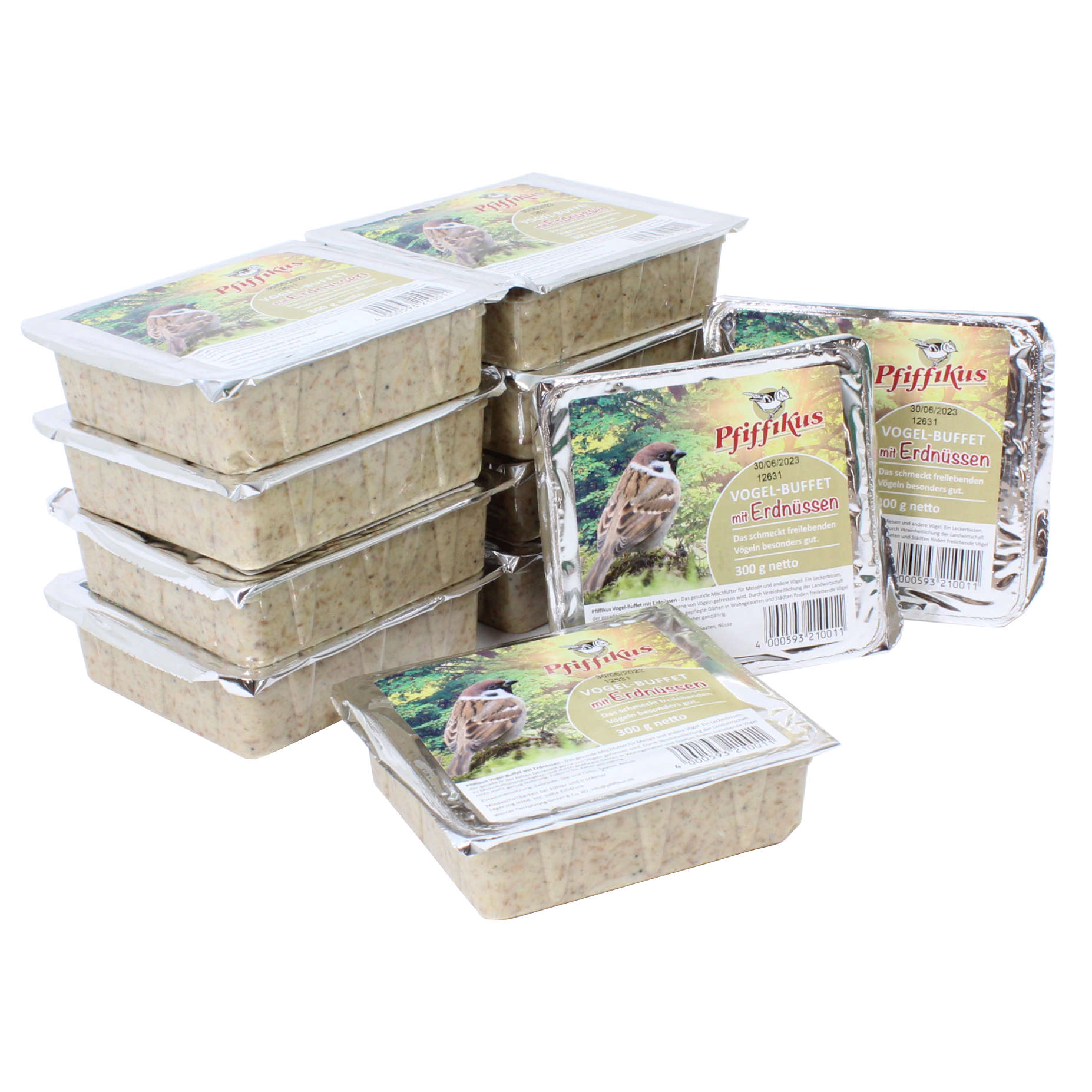 11 x Pfiffikus Vogel-Buffets je 300g Erdnuss-Energiekuchen SPARPAKET