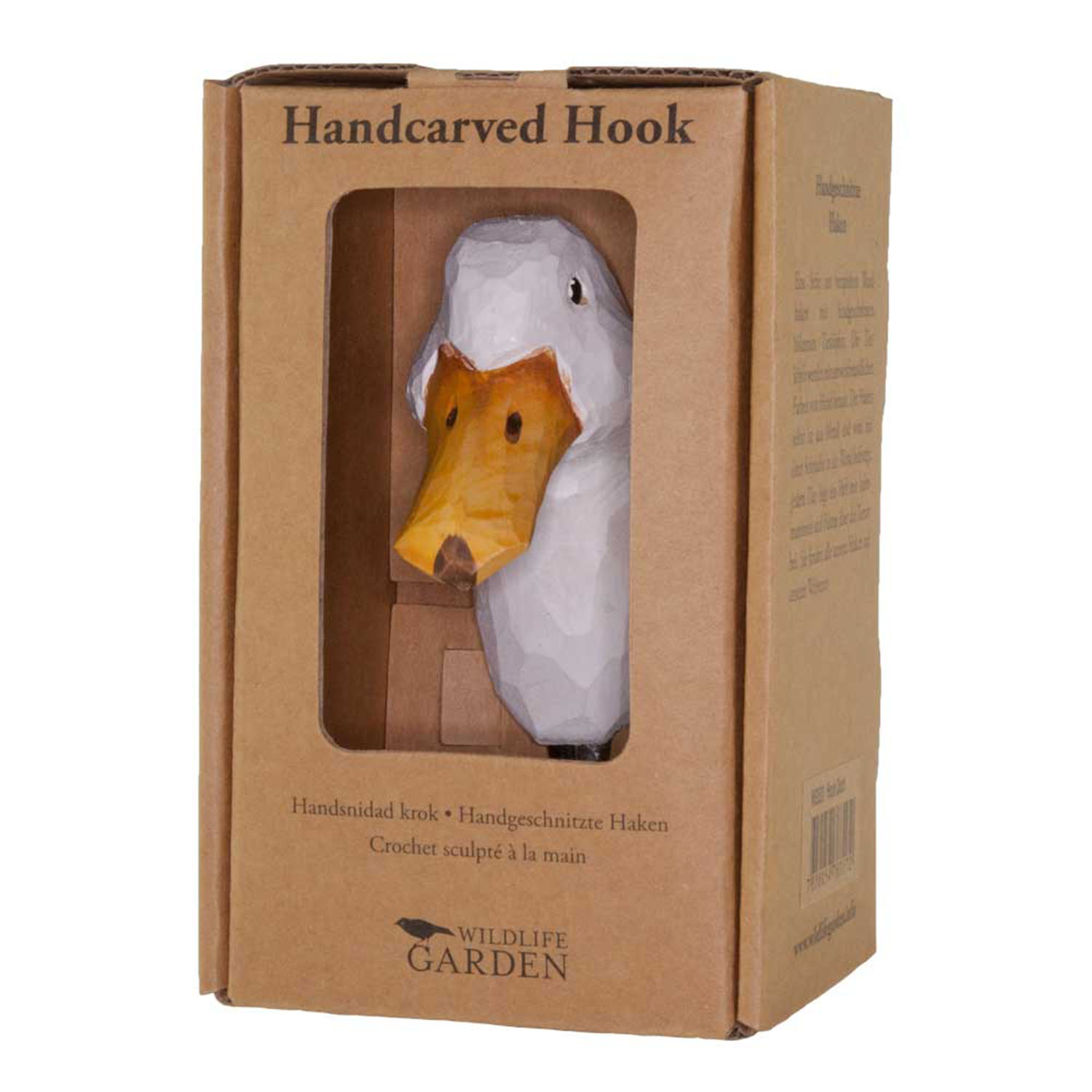Wildlife Garden Haken Ente handgeschnitzt