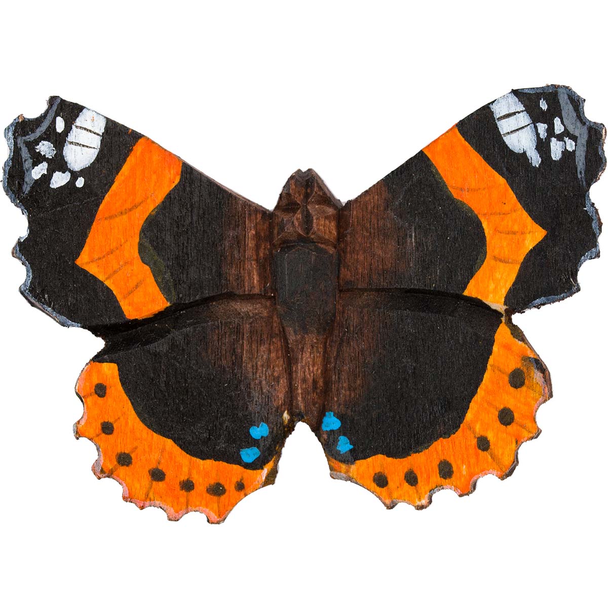 Admiral handgeschnitzter Schmetterling mit Magnet